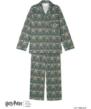 une nana cool 【ハリー・ポッターコラボ】【綿100%】開襟パジャマ グリーン