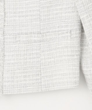 組曲 S 【KUMIKYOKU NAVY】ラメループモールツイード ジャケット ライトグレー系