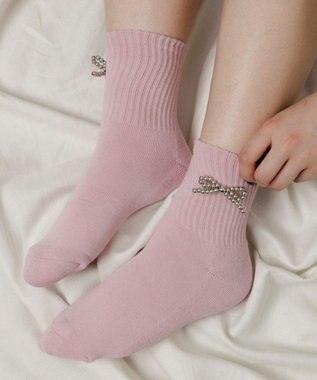 WEGO メタルリボンクルーソックス