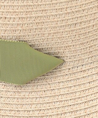 #Newans 【UVカット/洗える】〈花乃まりあさんコラボ〉リボン2本つきサマーハット ベージュ