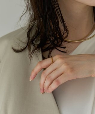 Phoebe 〈金属アレルギー対応〉エターナルドットリング　ゴールド　ステンレス ゴールド