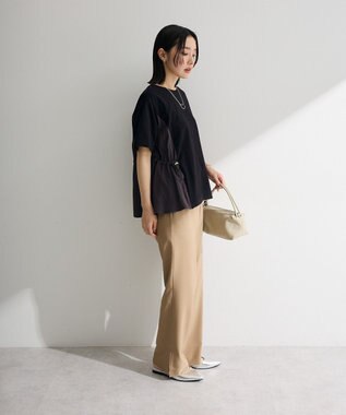 Green Parks 異素材ドッキングプルオーバー Black