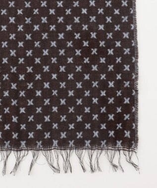 JOSEPH ABBOUD 【イタリア製】スモールパターン　ストール ダークブラウン系7