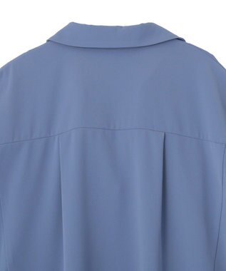 YECCA VECCA 【接触冷感】COOLスキッパーブラウス Blue