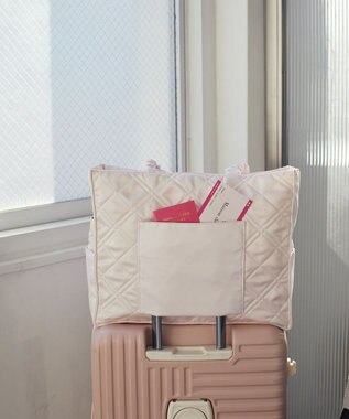 Maison de FLEUR ギャザーハンドルキルティングキャリーオンバッグ Light Pink