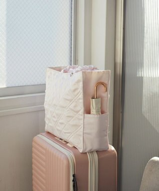 Maison de FLEUR ギャザーハンドルキルティングキャリーオンバッグ Light Pink