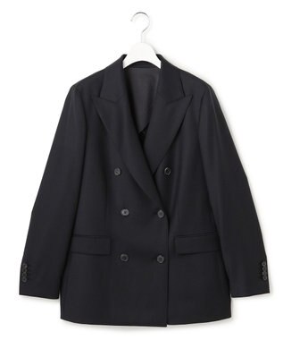 23区 【エステータ】ウールシルクギャバジン ダブルブレストジャケット ブラック系