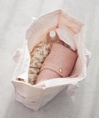 Maison de FLEUR ギャザーハンドルキルティングキャリーオンバッグ Light Pink