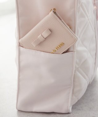 Maison de FLEUR ギャザーハンドルキルティングキャリーオンバッグ Light Pink