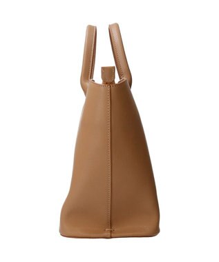 INTER-CHAUSSURES 【CHRISTIAN VILLA】ラージサイズレザーハンドバッグ オーク