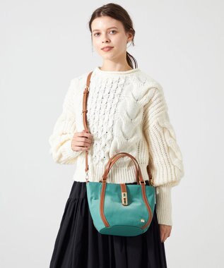 LA BAGAGERIE ひねり金具付きエレガンストート　SSサイズ グリーン