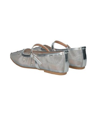 Bridget Birkin 【Bridget Birkin】ドットビジューチュールフラットシューズ シルバー雑材