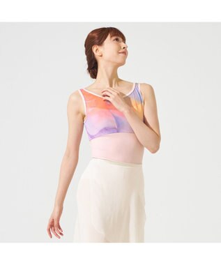 Chacott 【NOZOMI YUASA】ノースリーブレオタード ローズプリント