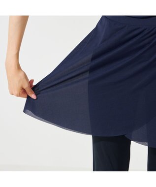Chacott スカート付レギンス ネイビー