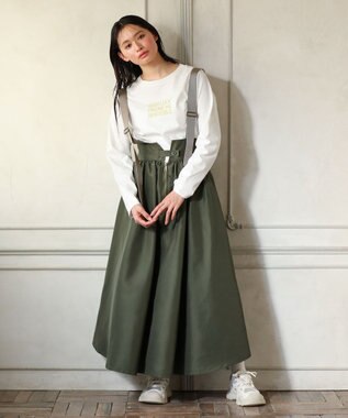 Green Parks ・ＤＯＵＢＬＥ　ＦＬＡＧＳ　サスペンダーミリタリースカ Khaki