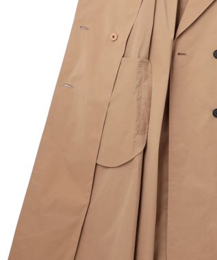 ICB 【撥水加工】 メモリーストレッチタフタ トレンチコート アンバーベージュ系