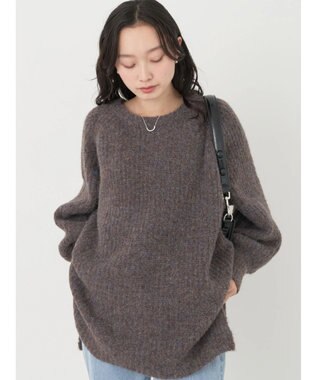 earth music&ecology ふわふわメランジチュニック Brown