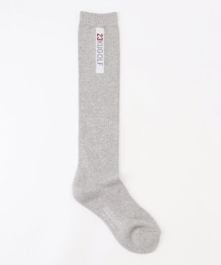 23区GOLF 【WOMEN】ロゴハイソックス ライトグレー系