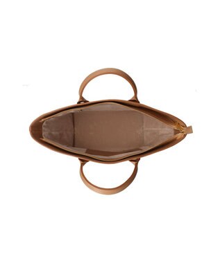 INTER-CHAUSSURES 【CHRISTIAN VILLA】ラージサイズレザーハンドバッグ オーク