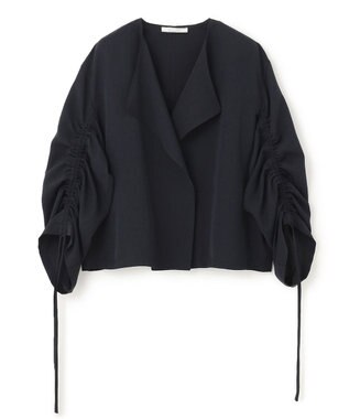 BEIGE， ZINNIA / ノーカラーブルゾン Navy