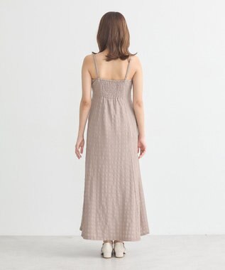 earth music&ecology ＳＥＴ２点ジャカードシャツ＋キャミドレ Mocha