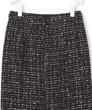 ICB 【セットアップ着用可能】ロービングツイード ナロースカート ブラック×オフホワイト系