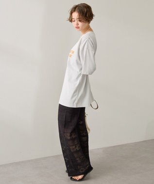 AMERICAN HOLIC レース編みニットパンツ Black