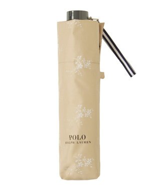 MOONBAT 【遮熱・遮光】POLO RALPH LAUREN(ポロ ラルフローレン)フローラル 花柄 晴雨兼用 雨傘  折りたたみ傘 簡単開閉 ベージュ