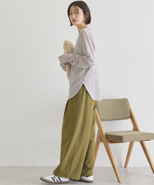 AMERICAN HOLIC ラウンドカットシアープルオーバー Gray Beige