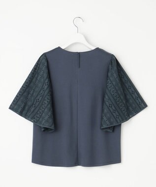 自由区 L 【カタログ掲載・洗える】エンブロイダリーコンビジャージ カットソー インク