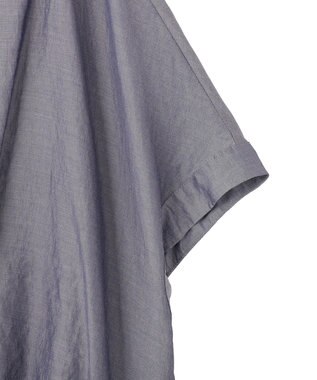 YECCA VECCA サイドスリットドロストシャツ Navy