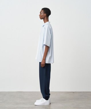 ATON SUVIN BROAD | オーバーサイズシャツ - UNISEX SAX STRIPE