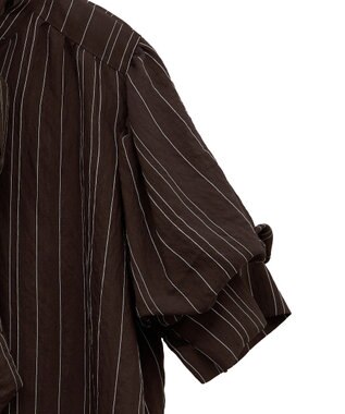 Green Parks ２ＷＡＹボウタイバルーンスリーブブラウス Brown