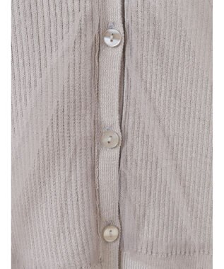 earth music&ecology チュールドッキングノースリカーディガン Light Gray