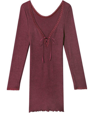 AMPHI あったかインナー 薄手 リブ素材 ９分袖 長袖 UWF360 アンフィ／ワコール