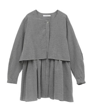 AMERICAN HOLIC サッカーティアードロングブラウス Light Green