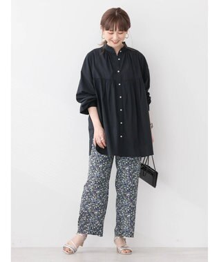 AMERICAN HOLIC サラックール／ＵＶカットフリルシャツチュニック Black