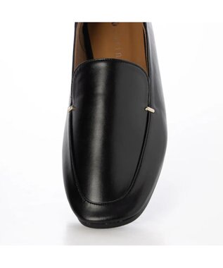 MODE ET JACOMO <carino>スクエアトゥフラットシューズ ブラック