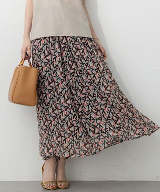 【洗える】Ratti アブストラクトプリント スカート