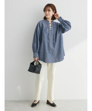 Green Parks ＧＵＭストレッチカラースリムストレートパンツ Off White