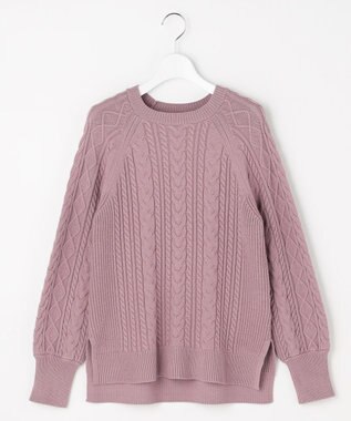 ANY SIS L ケーブル ニット プルオーバー