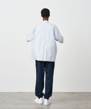 ATON SUVIN BROAD | オーバーサイズシャツ - UNISEX SAX STRIPE