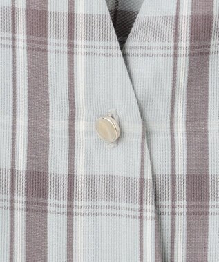 ANY SIS S 【洗える】ピケチェックT ブラウス ライトグリーン系3