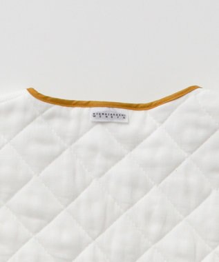 京和晒綿紗 【BABY】ベビーガーゼスリーパー　（脱脂綿キルト）　2重合わせ マスタードバイアス