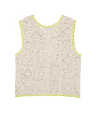 AMERICAN HOLIC クロシェ風ニットベスト Ivory