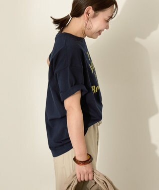 AMERICAN HOLIC カラーロゴTシャツ Navy