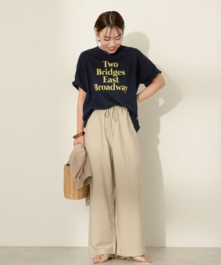 AMERICAN HOLIC カラーロゴTシャツ Navy