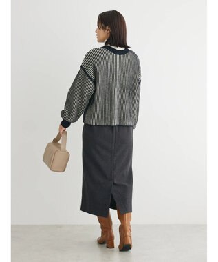 Green Parks 圧縮ポンチＩラインスカート Dark Gray