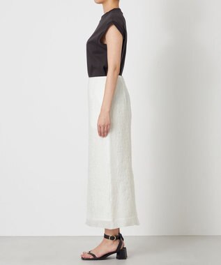 NAVE 【Nave・洗える/シアー素材】クラッシュオーガンジー スカート ホワイト系