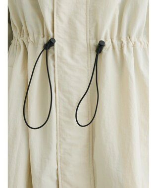 Green Parks フーデットロングコート Ecru